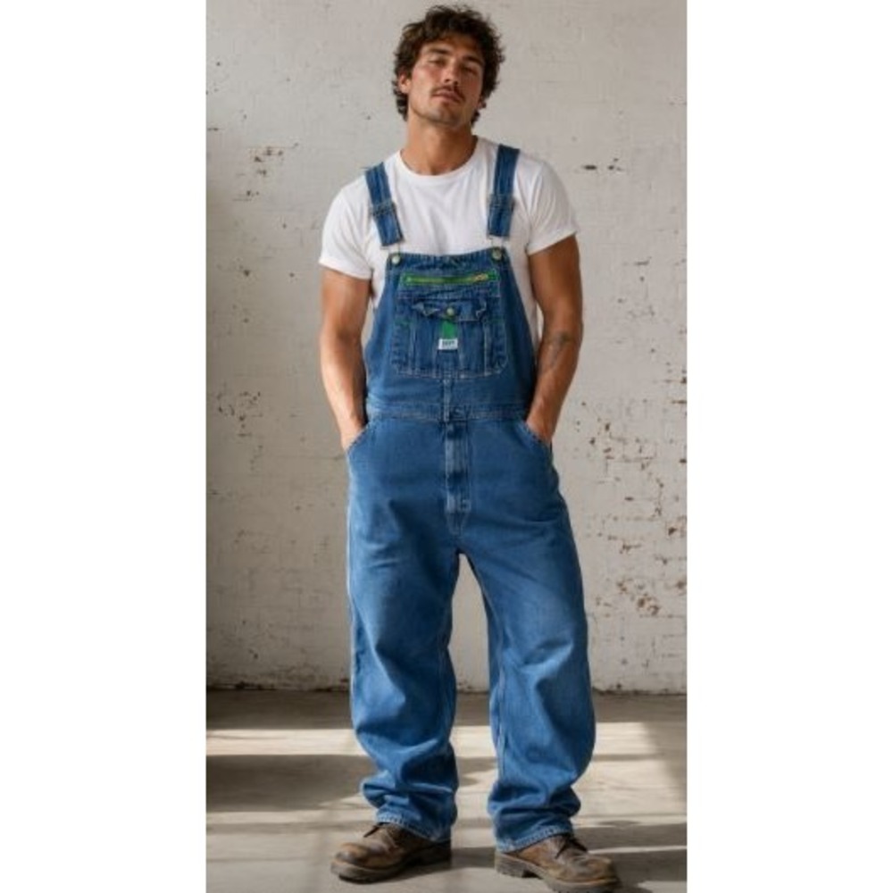 Liberty Denim Overalls Mens 42x24 Blue Carpenter Bib‎ Workwear Utility Dungarees